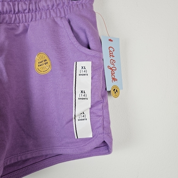 Bundle of 2 Girls Shorts Cat & Jacket Size XL NWT Pink Purple - Picture 3 of 6